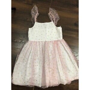 Olive Mae Size 6 Pink Tulle with Gold Hearts Dress!
